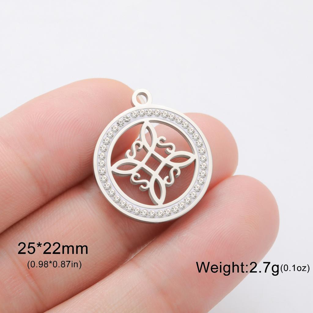 LIKGREAT 1Pcs Witch Celtics Knot Pendant Stainless Steel Wiccan Hanging Charm for Necklace Bracelet Earring Jewelry Making