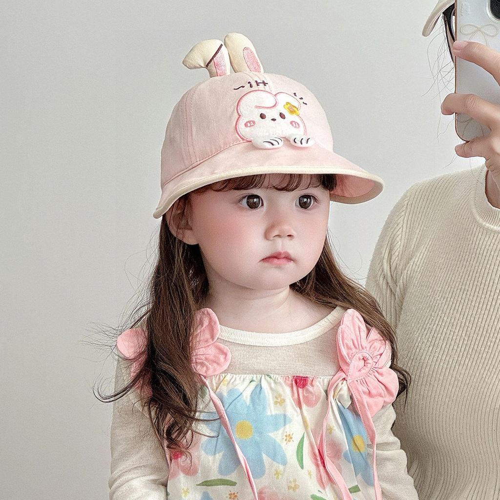 Kids' Cartoon Baseball Cap - Wide Brim Sun Protection Hat for Spring and Autumn