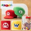 Plush Toy Hats Set of 5 Soft Fabric Caps with Embroidered Letter Designs for Collecting Display and Play Accessories