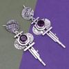 925 Silber Amethyst Sterling Edelstein Ohrring Schmuck handgemachte Ohrringe lila