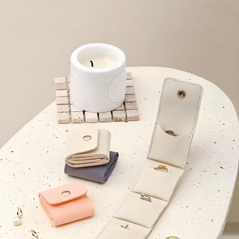 4 Fächer Schmuckaufbewahrungstasche Tragbare Mini-Schmucktasche Ohrringe Halskette Ring Organizer Tasche Reise Schmuckaufbewahrungskoffer