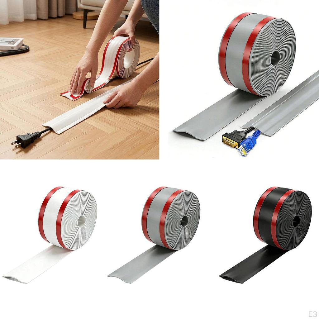 Floor Cable Protection Easy To Install Waterproof Cord Organizer Cords Hider PVC Cover for Wall