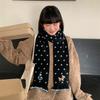 Ladies' Scarves Korean Cartoon Deer Floral Kawaii Sweet Versatile Cute Scarfs Thicked Warm High-Quality Cashmere Knitted Scarfs