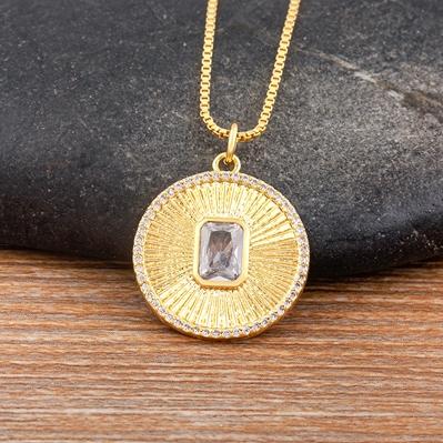 

Nidin New Fashion Round Shape 4 Colors Zircon Jewelry Pendants Necklaces For Women Men Fine Rhinestone Clavicle Chain Choker белый
