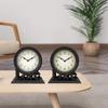 Desk Clock Non Ticking European Style Super Silent Decorative Table Clock Retro for Table Bedroom Indoor Room Decor Desktop