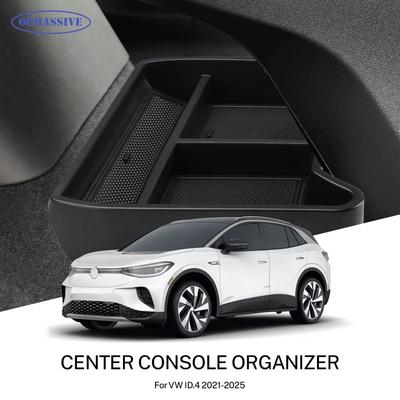 For VW ID4 Armrest Storage Box -2025 Center Console Organizer Tray with Adjustable Divider Fit Auto Interior Accessories