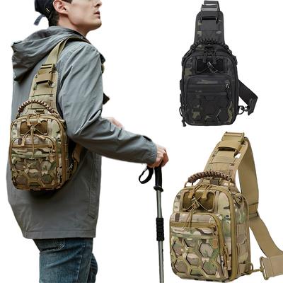 Multifunctional Chest Bag - Waterproof Shoulder Crossbody Bag for Men, Perfect for Outdoor Sports,Cycling, Camping,Men's Tactical Camo Hiking Bag