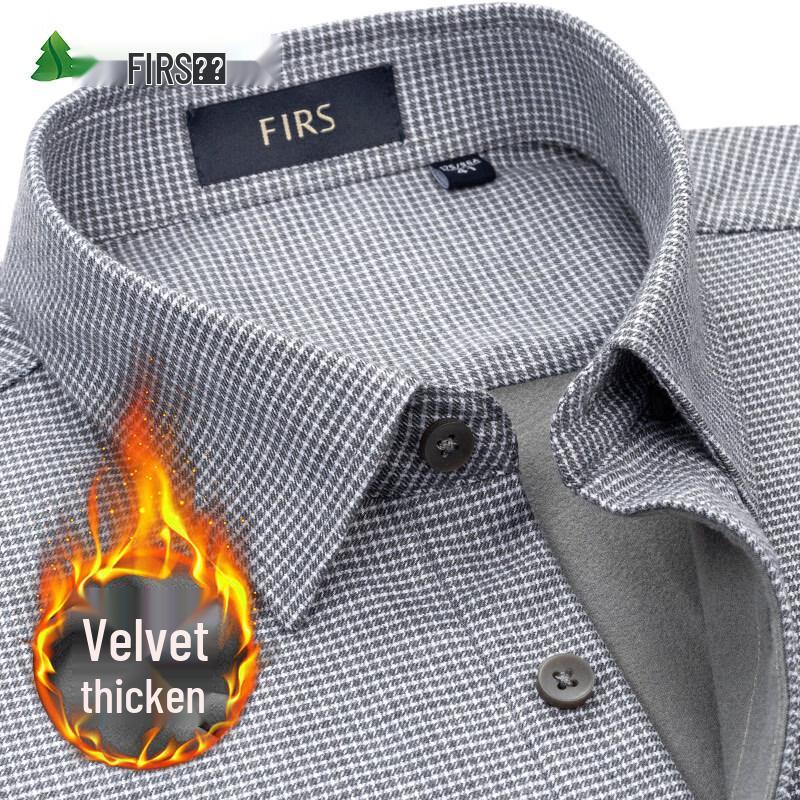 Мужская интегрированная теплая хлопковая рубашка с флисом FIRS 40