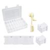 Floss Bobbin with Bobbin Winder, Cross Stitch Organizer Box Thread Cards for Winding Sewing Storage