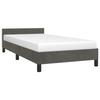 VidaXL Bed Frames with Headboard Slat Base Upholstered Bed Slat Frame Single Bed Adult Bedroom Interior Grey 347550