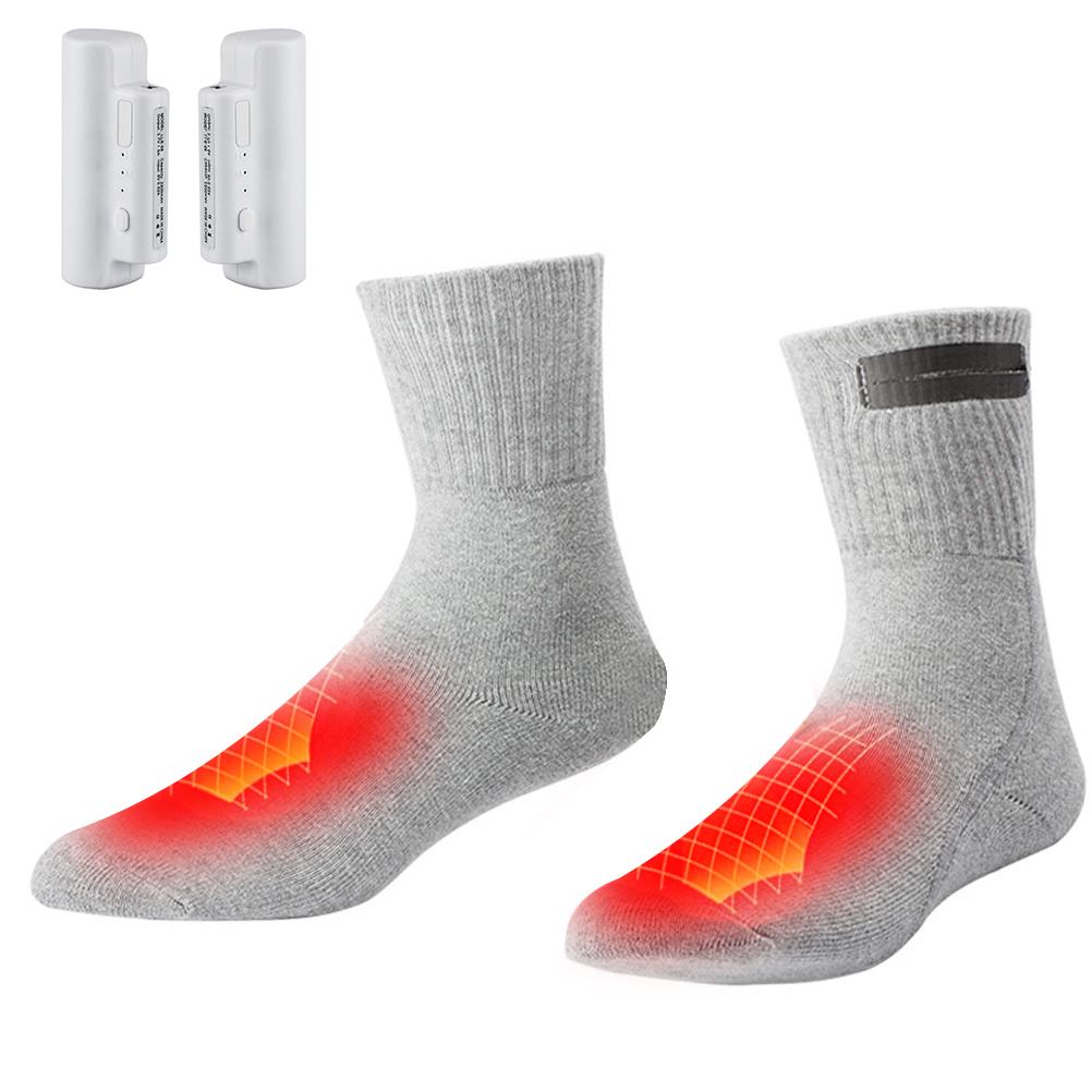 

1 Pair Electric Heating Socks for Men Women Removable and Washable Warm Thermal Heated Socks Chargable Foot Warmers with 2500mAh