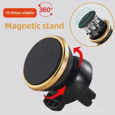 Magnetische 360°-Telefonhalterung für die Lüftungsschlitze im Auto – Universelle, multifunktionale Clip-On-Halterung