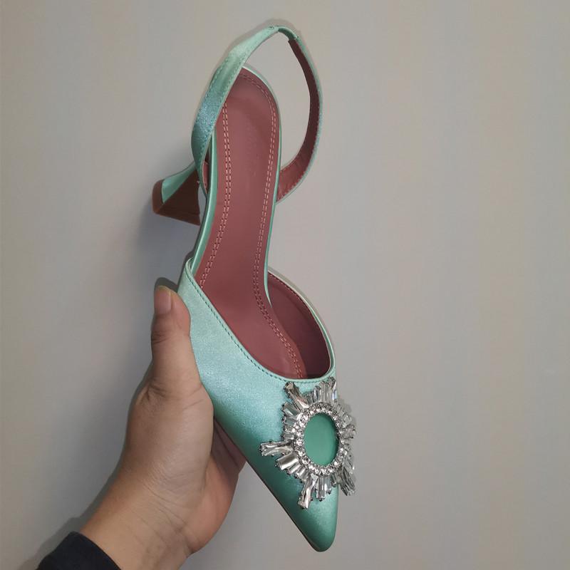Fashion Fashion Women Pumps Sandals Summer Sexy Slingback High Heels Rhinestones Elegant Pointed Toe Transparent PVC Party Wedding Shoes