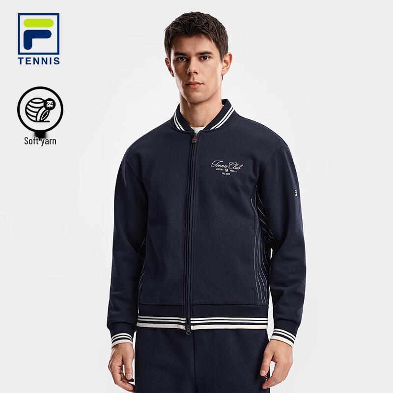 FILA Men s SETTANTA Knit Baseball Jacket 2XL