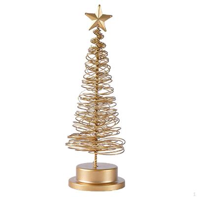Christmas Tree Lamp with Star Topper, Iron, Spiral Xmas Led, Ornament for