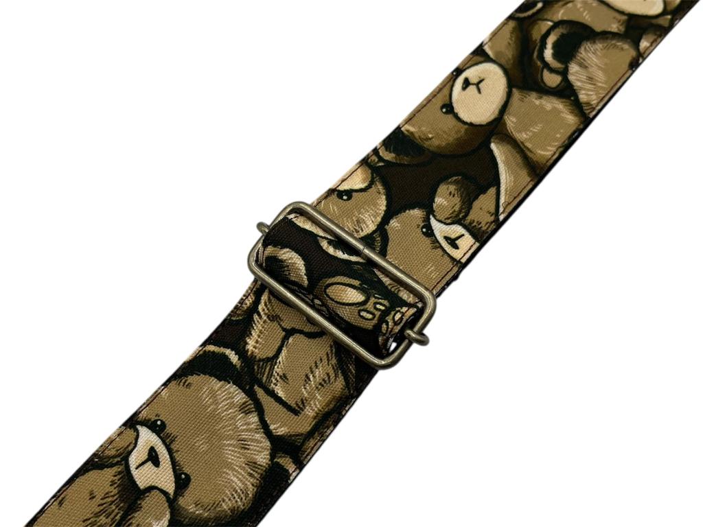 Spice Note Guitar Printing Fabric Made in Length Teddy Strap, Series, Japan, 820mm-1450mm, ver.2.0 (ES-PP50NTB/BRN)