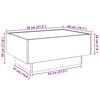 LED Coffee Table Brown Oak Effect 70 x 50 x 30 cm Wood Based Material