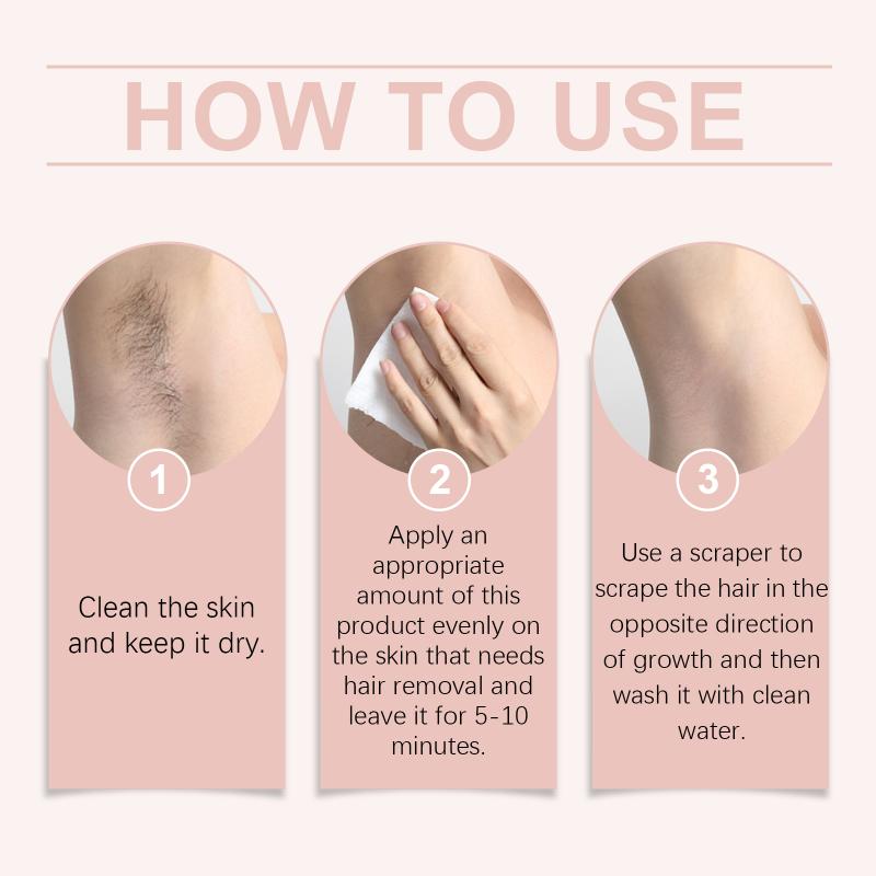 Smooth Skin Hair Removal Cream Gentle Nourishment for Body Painless Easy Application for Women at Home