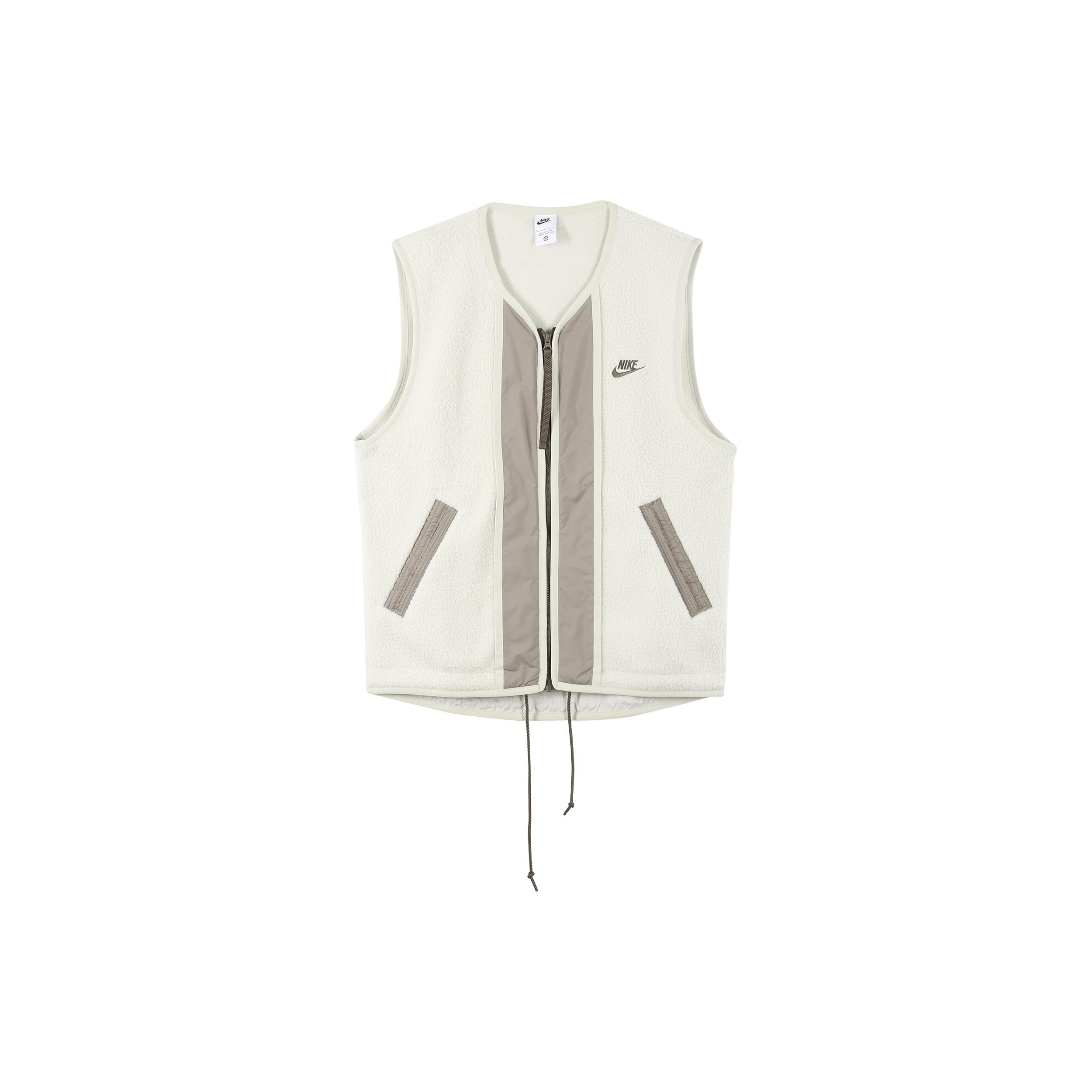 Men s Nike Sportswear Sport Essentials+ Embroidered Logo Fleece Zipper Mineral Gray Vest DD5026-072 L