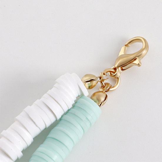 Boho Layered Turquoise Necklaces Women Soft Pottery Devil's Eye Necklaces Wear Colorful Necklace Statement Jewelry for Party Beach Summer