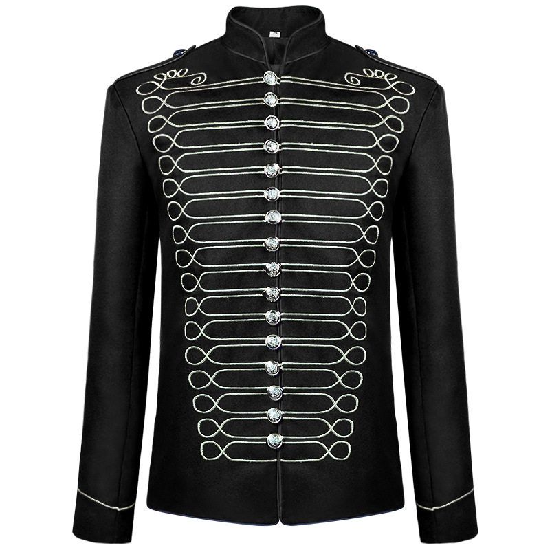 New Halloween Amazon Wish Medieval Men's Retro Gothic Steam Drummer Costume in Stock