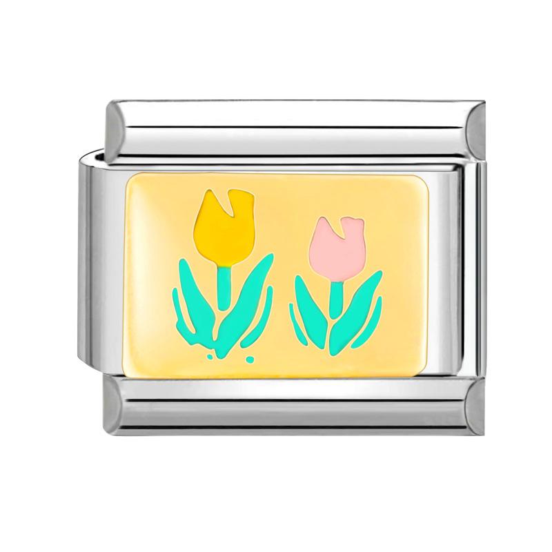 Ručně vyráběný italský kreslený náramek s ocelovým dnem: Roztomilé, Kreativní, DIY Šperkové Doplňky