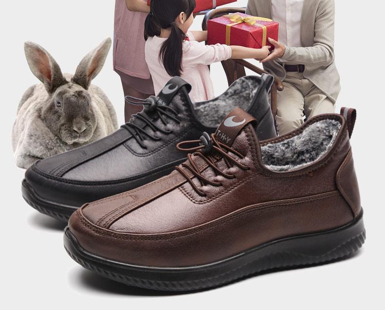 Old Beijing Cloth Shoes Men's Winter Plush Thickened Warm Elderly Dad Cotton Shoes