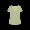 Damen quadratischer Ausschnitt elastisches Strick-Kurzarm-T-Shirt