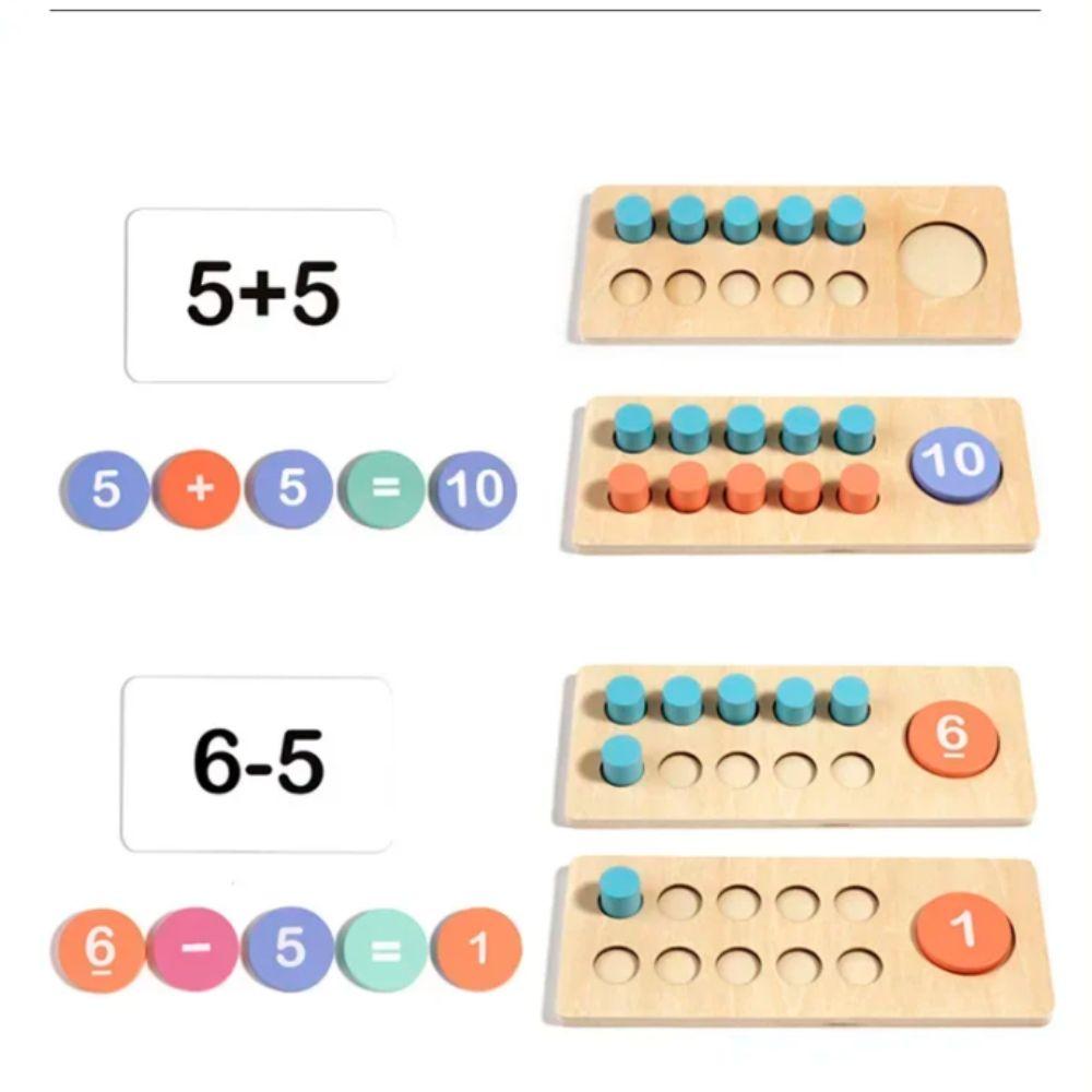 1 Set Ten Frame Kids Math Modular Toys Wooden Children Montessori Games  Children
