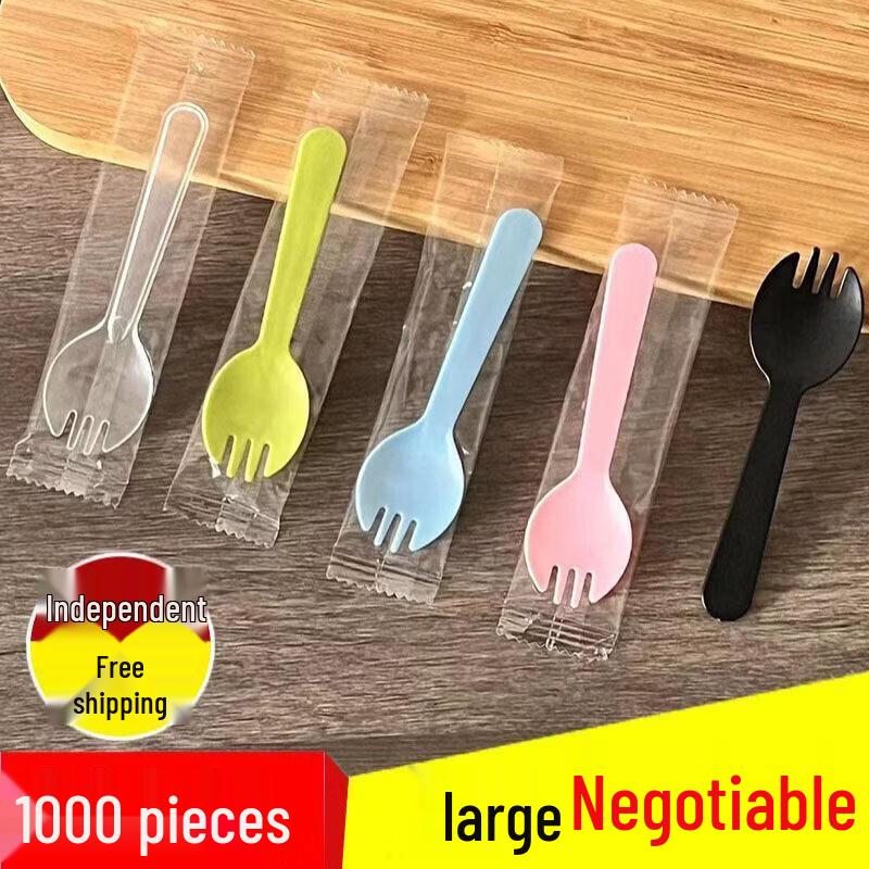 Einweg-Plastiklöffel- und Gabel-Set