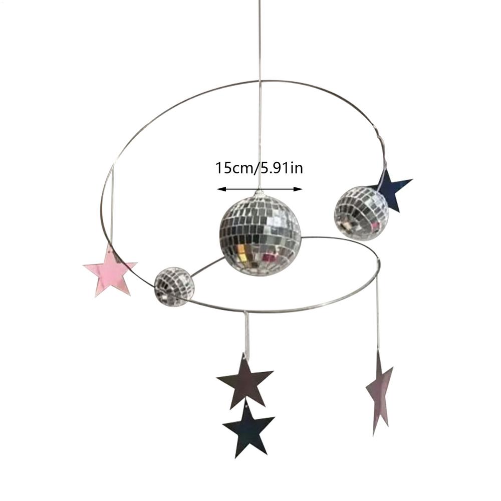 

For Sunlight Reflection Disco Balls Hangable Sun Catcher with Disco Ball And Reflective Stars Spinner Spiral Window Garden Yard