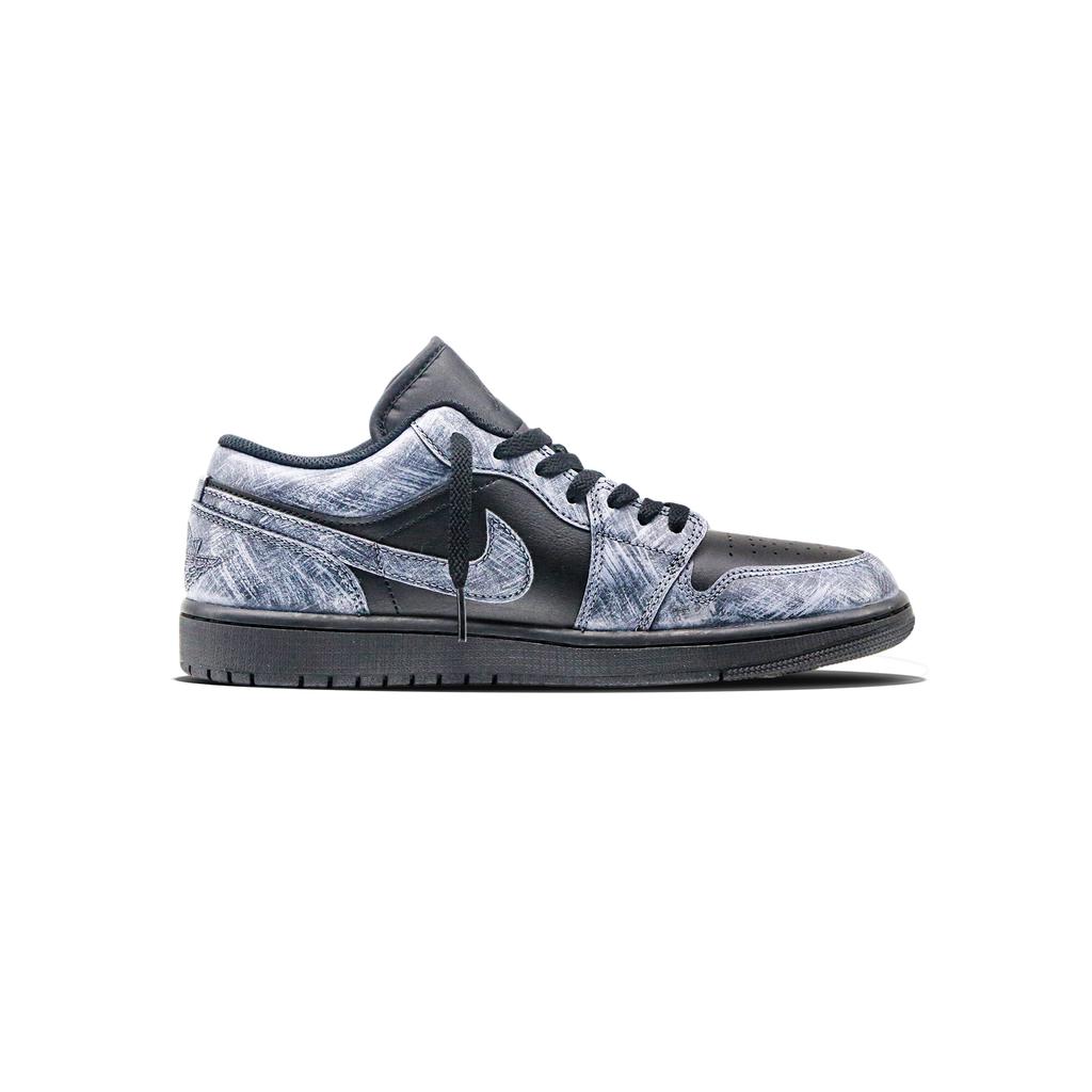 Jordan Air Jordan 1 Abrasion Resistant Low top Vintage Basketball Shoes Unisex Dark Gray 553558-093(Team81V4.0)