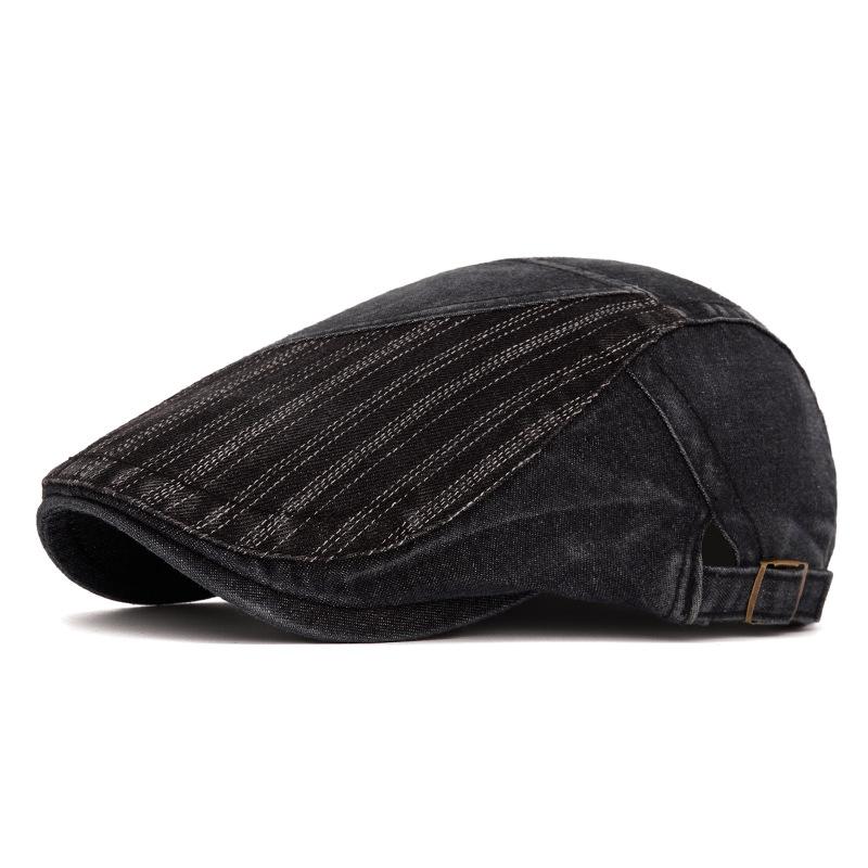Denim Beret Women's Autumn Cap British Vintage Forward Cap Men's Newsboy Cap