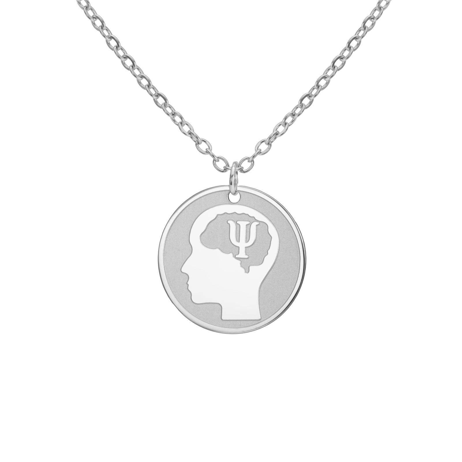 

LIKGREAT PSI Pendant Necklace Psychology Symbol Stainless Steel Neckchain Greece Minimalist Protection Amulet Jewelry Gift 45cm
