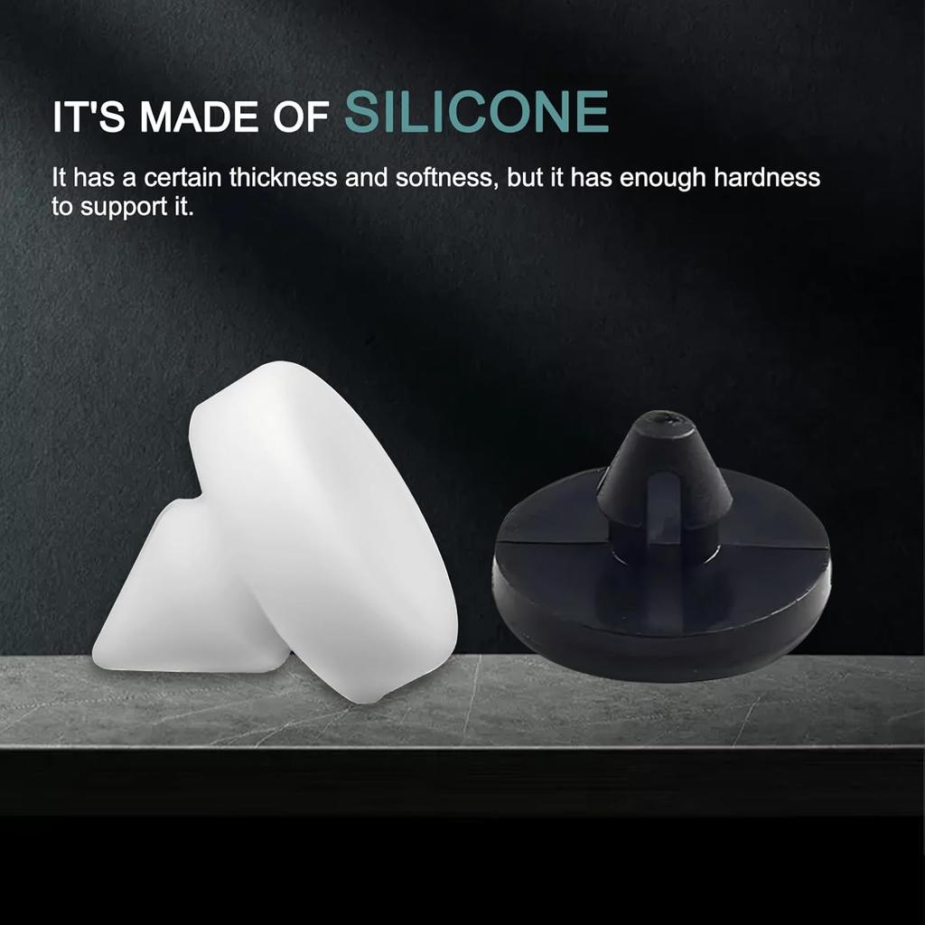 8 PCS Car Brake Pedal Throttle Clutch Stop Pad, Brake Switch 8 PCS White & Black