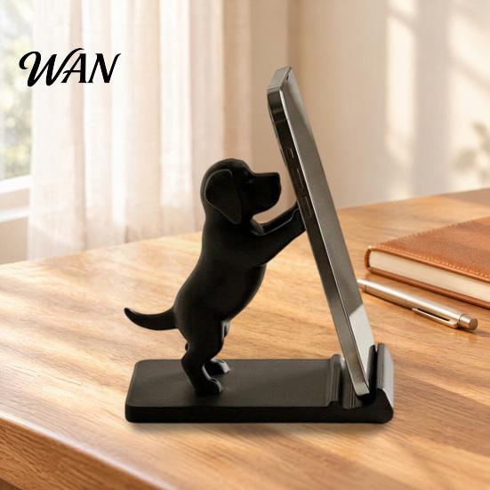 Compact Phone Organizer 3D Printed Cute Puppy Stand, Mobile Holder for Most Smartphones, Unique PLA Smartphone Support Desktop with Stable Base