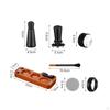 7 Pieces Espresso Organizer with Tools Wooden Coffee Tool Storage Board Matte Black Tamper Holder