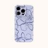 Purple Flower Pattern Phone Case for IPhone 16 15 14 13 12 11 X XS XR XSMAX 7 8 Pro Max Plus Double-layer Back Cover