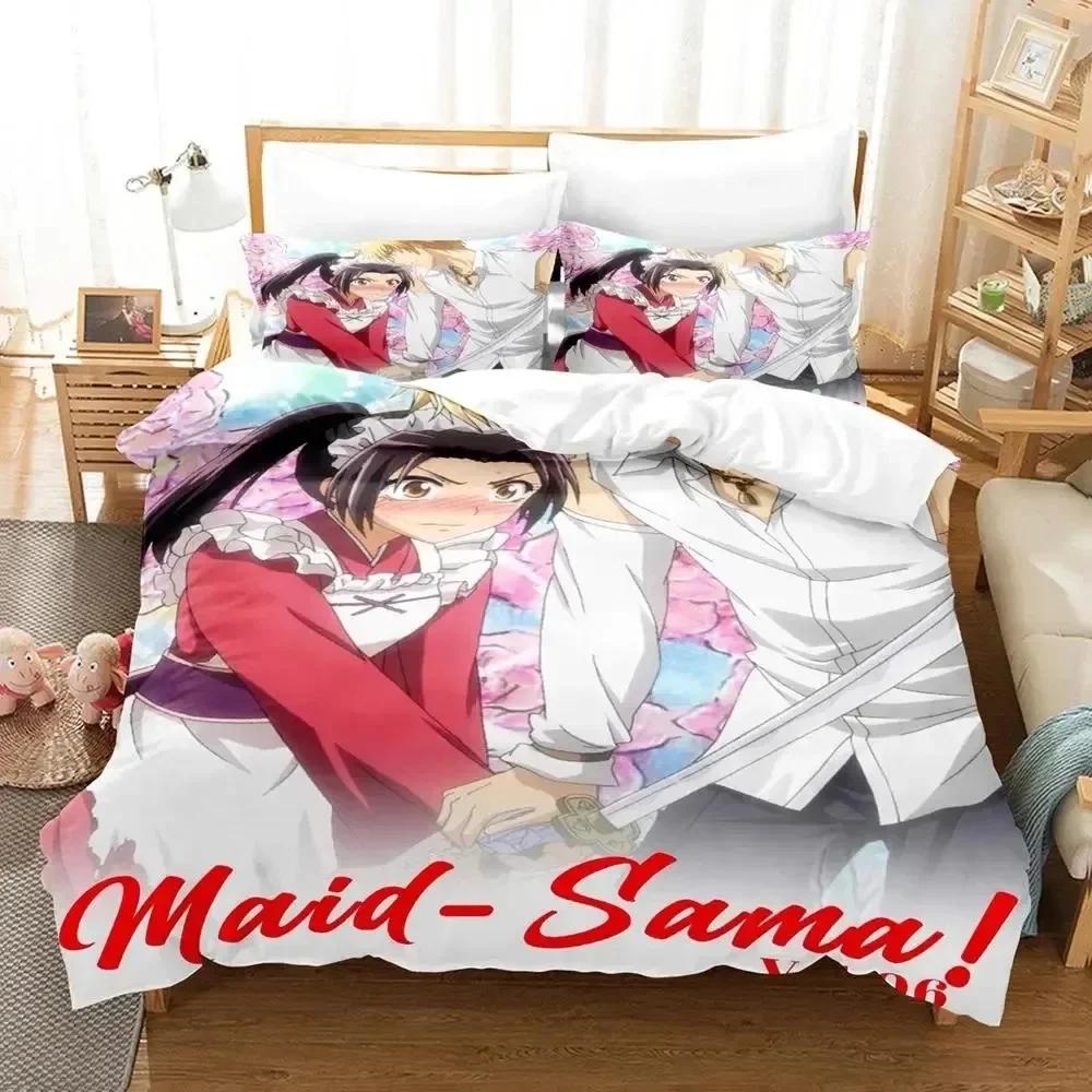 New  Maid Sama Misaki Bedding Set Printed Bed Set With Pillowcase Bed Duvet Cover Soft Queen King Size Bedclothes Home