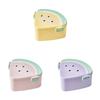 Cute Practical Bento Lunch Box for Kids Leakproof Lunch Fruit Container Microwave Safe with 3 Divideds Compartments