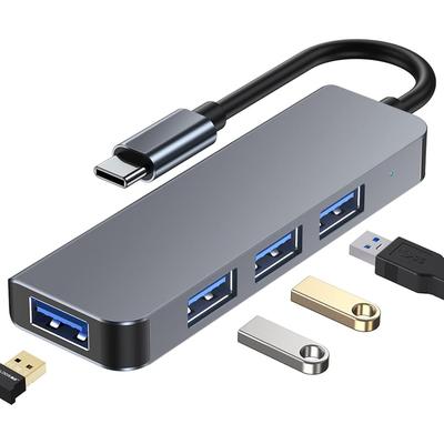USB-C-Hub zu USB 3.0 Splitter 4-in-1 Multiport-Adapter für Telefon, Laptop, Spielekonsole, Hohe Datenübertragungsgeschwindigkeit