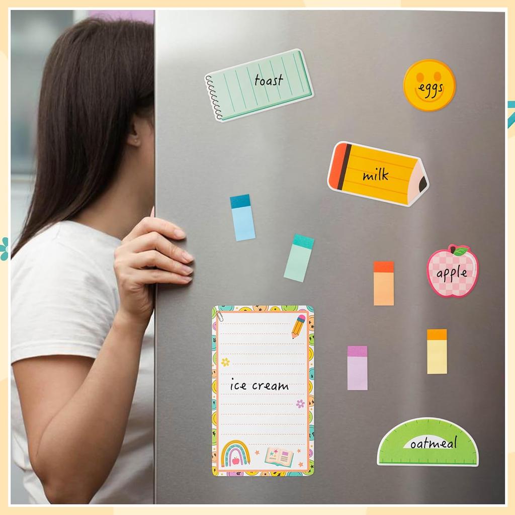 B1ykin Cute Sticky Notes Set - A Good Day to Teach Tiny Humans Self-Stick Notes Pad, 550 Sheets Writing Memo Pages Sticky Notepad for Teacher