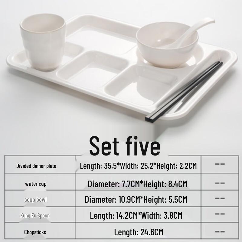 Melamine Divided Rectangular Fast Food Tray