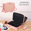 "Large Portable Pink Cosmetic Bag for Women - High-Capacity Makeup, Tattoo, and Nail Tool Storage"