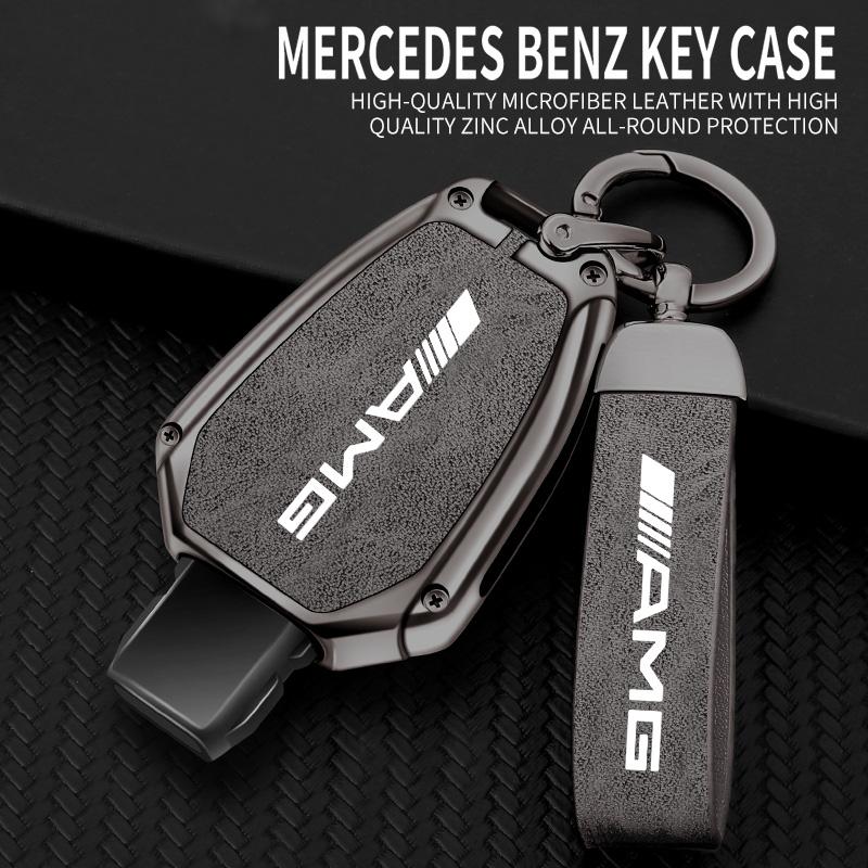 2025 Nieuwe Zinklegering Auto Klapsleutel Hoesje Cover Voor Mercedes Benz A B C S Klasse AMG GLA CLA GLC W176 W221 W204 W205 Lederen Shell Fo