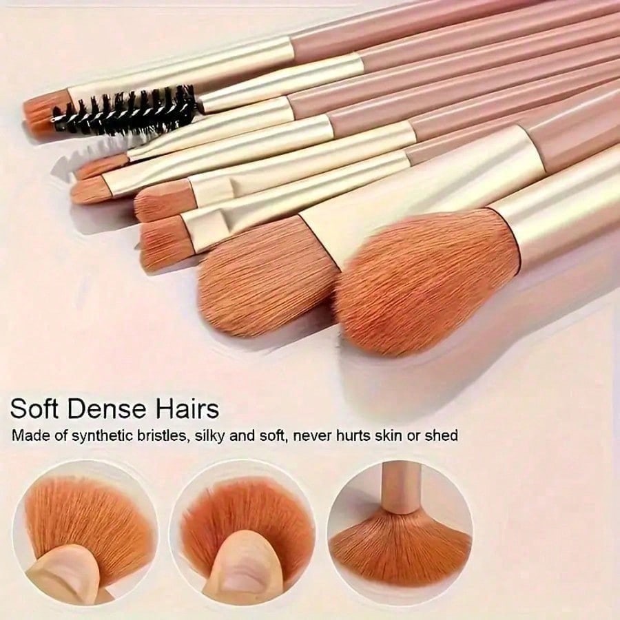 8pcs Mini Multipurpose Makeup Brush Set, Professional Makeup Tools Kit For Blush, Highlighter, Eyeshadow, Powder, Concealer