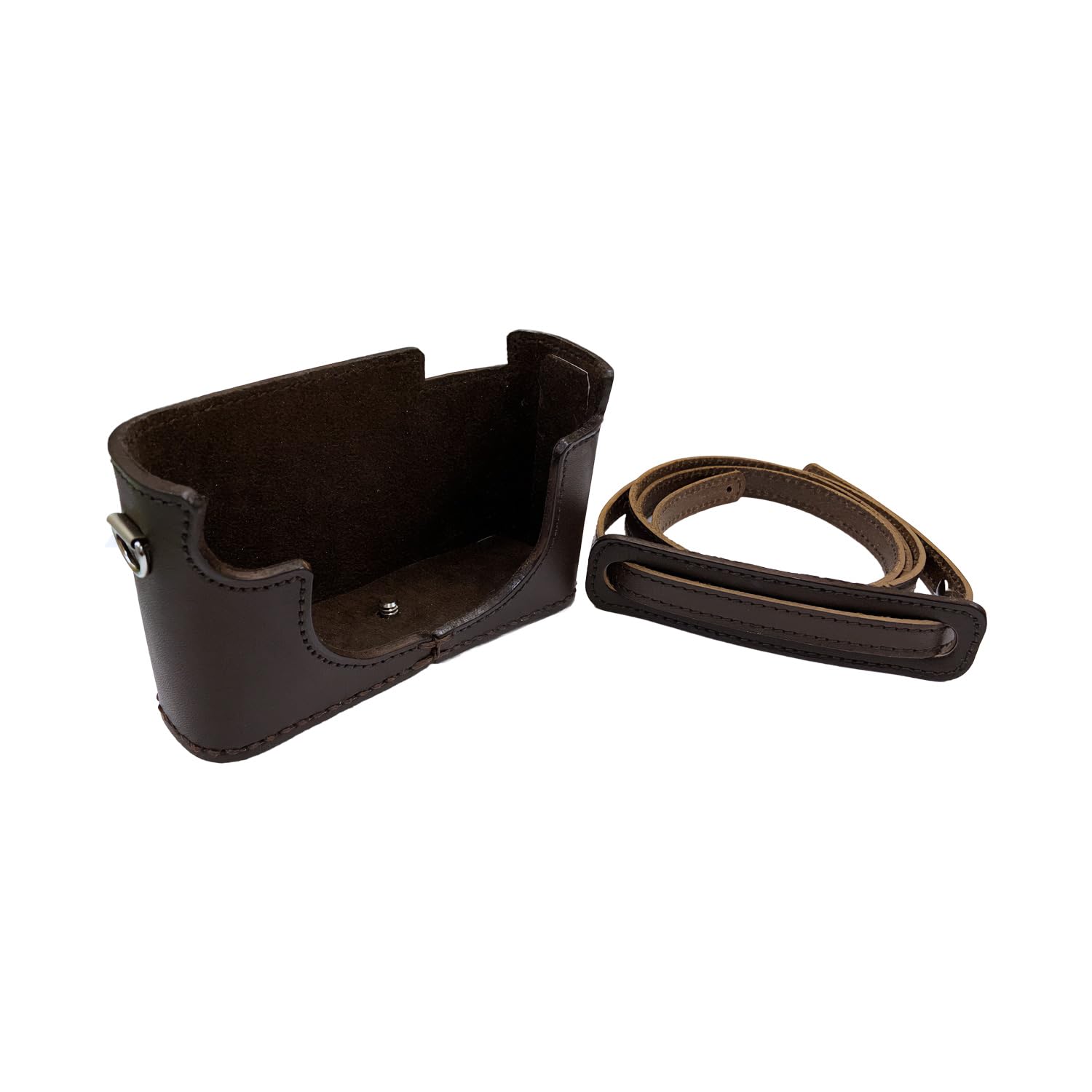 

Чехол для камеры из натуральной кожи ручной работы для Leica CL Коричневая камера.Hirano (с ремешком)