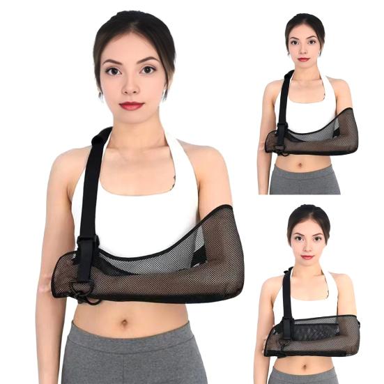 Arm Sling Shoulder Immobilizers Adjustable Ergonomic Medical Shoulder Sling Breathable Arm Brace for Torn Rotator Cuff Wrist Elbow Injury Support