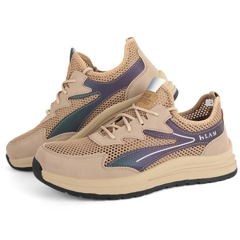 

Летние мужские стальные баотоу противоударные и проколостойкие сетчатые дышащие дезодорирующие легкие рабочие ботинки для строительной площадки 46