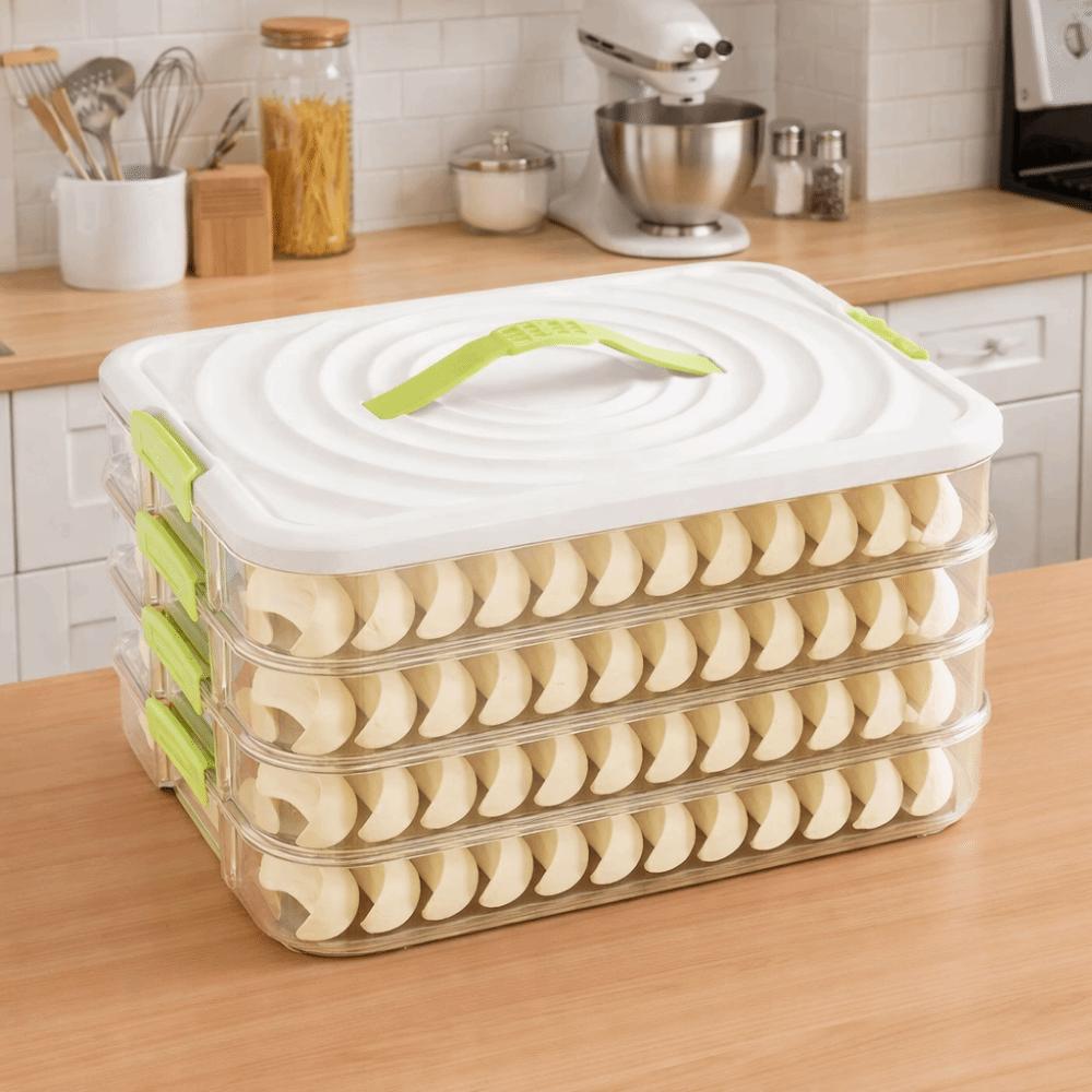 Multi-Layer Dumpling Storage Box Sealed Food Egg Frozen Box Wonton Storage Box  Refrigerator